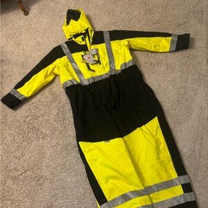 Occunomix Speed Collection SP-CVL Mens Neon Yellow Black Jump Suit Sz 3X